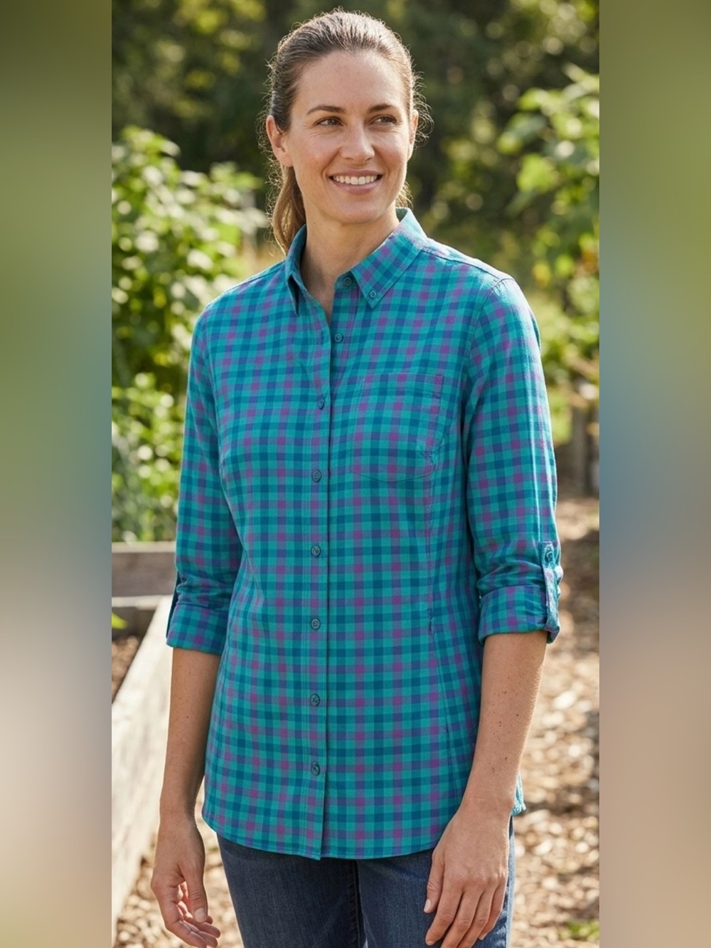 Duluth Trading Co. Sidewinder Button Down Utility Shirt Size Large